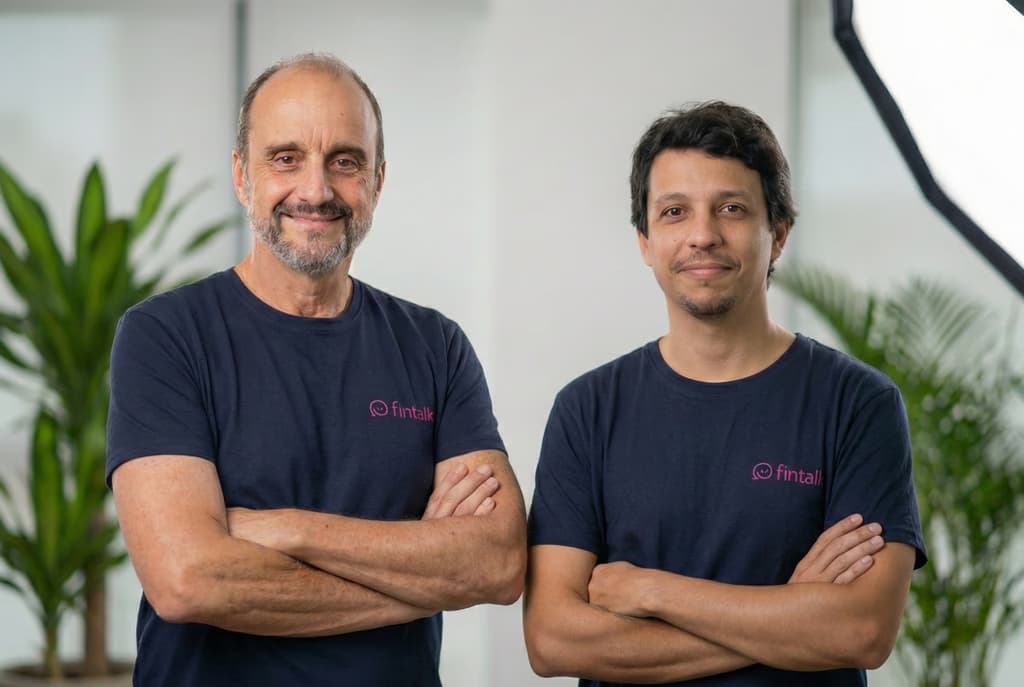 Luiz Lobo e Eduardo Calazans, fundadores da Fintalk