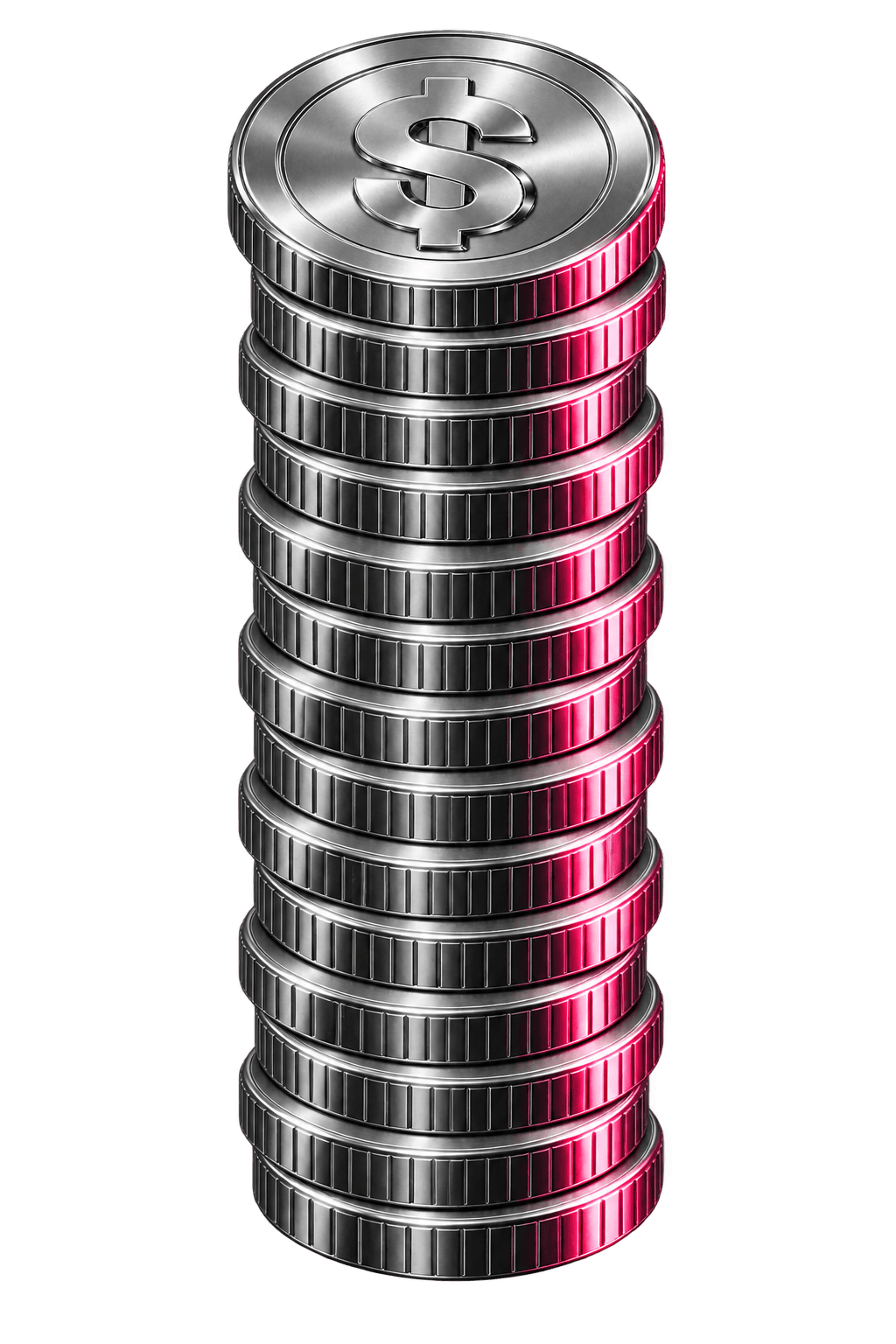 Stack of Fintalk coins representing accumulated results